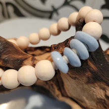 Load image into Gallery viewer, Soft blue Ashanti and wooden bead Bracelet
