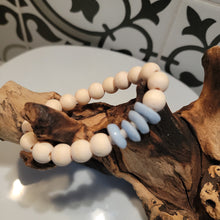 Load image into Gallery viewer, Soft blue Ashanti and wooden bead Bracelet
