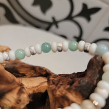 Load image into Gallery viewer, Delicate amazonite and howlight bracelet
