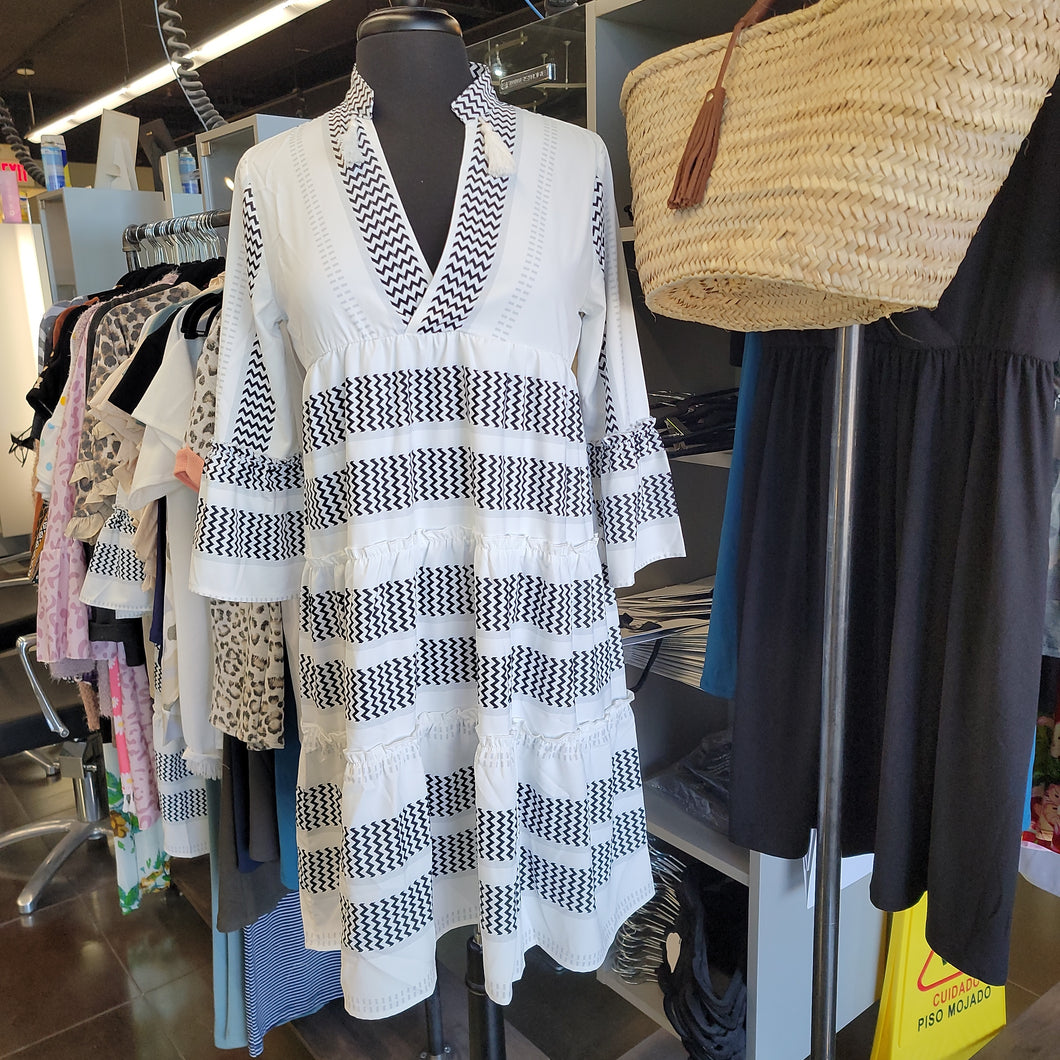 Black and white boho dress Sold Out