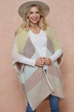 Load image into Gallery viewer, Striped color block cardigan
