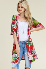 Load image into Gallery viewer, Red tropical cardigan Sold Out
