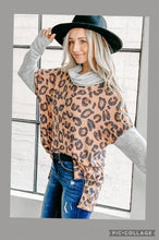 Load image into Gallery viewer, Leopard funnel neck top
