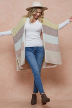 Load image into Gallery viewer, Striped color block cardigan
